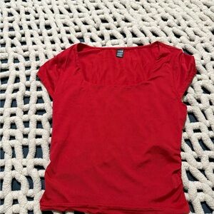 SHEIN Red Short Sleeve Women's Tee